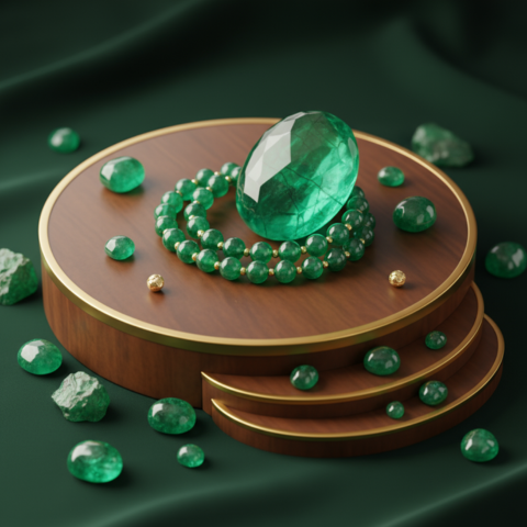 Regal Emerald Abundance Bracelet – Prosperity, Healing & Heart Harmony Stone