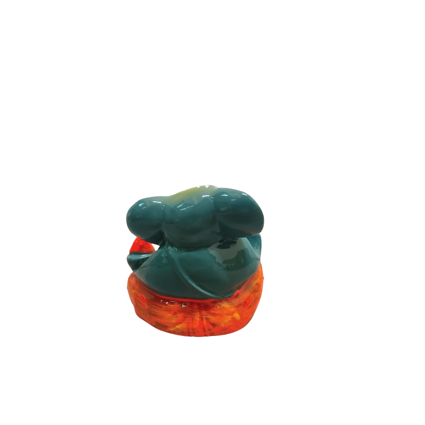 Lord Ganesha Polyresin Idol – Green Ganpati Decorative Showpiece