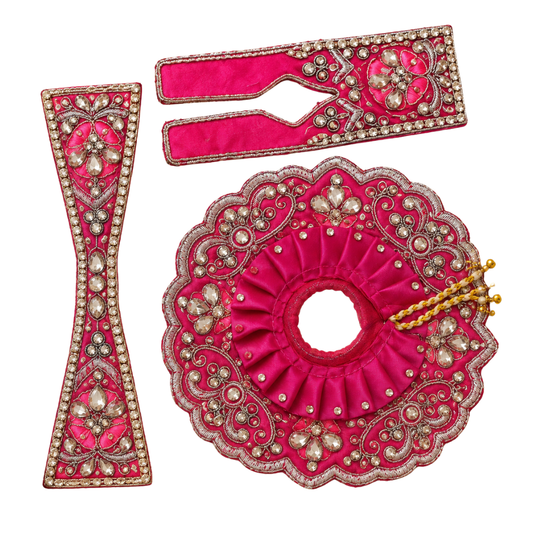 Ladoo Gopal Mukut Poshak Set – Designer Thakur Ji Shringar Dress