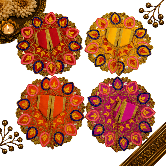 Multicolor Ladoo Gopal Poshak Set of 4 – Designer Thakur Ji Dress