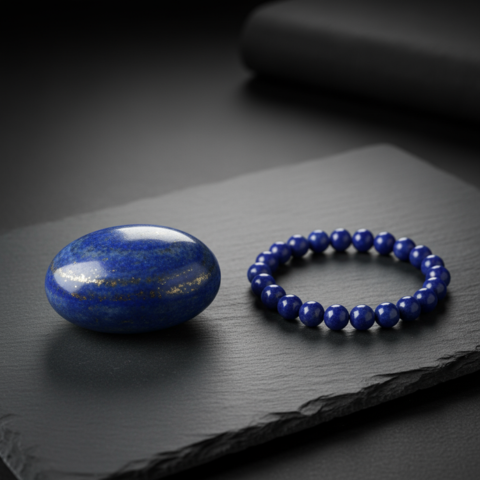 Royal Lapis Lazuli Wisdom Bracelet – Truth, Intuition & Empowerment Stone