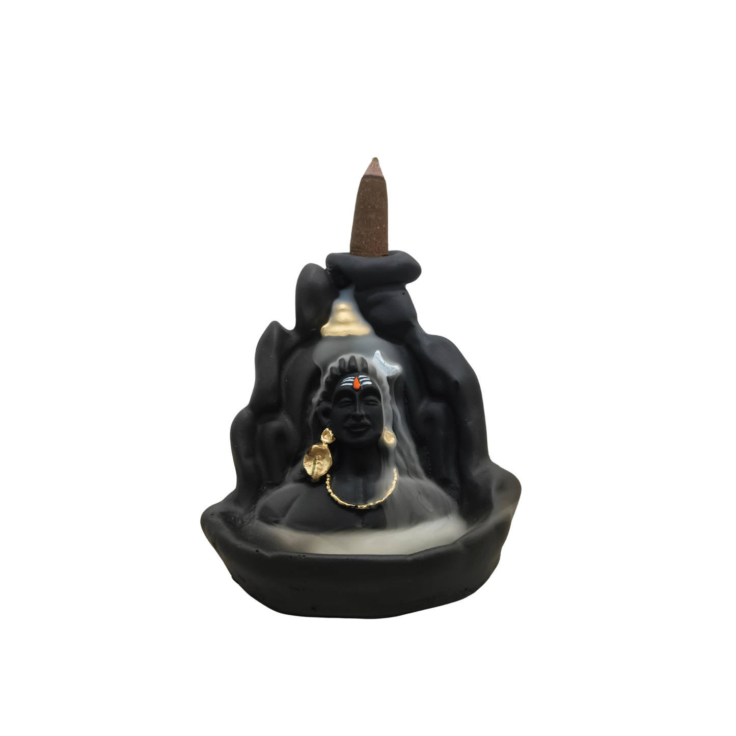 Adiyogi Lord Shiva Backflow Incense Fountain – Smoke Waterfall Showpiece