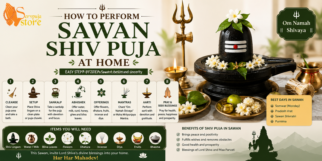 How to Perform Sawan Shiv Puja at Home: A Complete Step-by-Step Guide