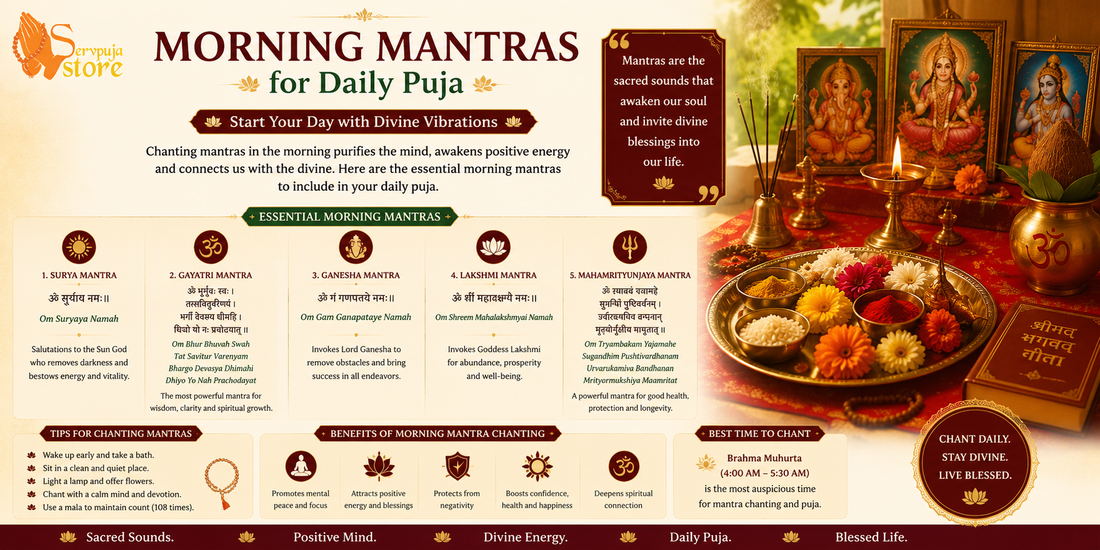 Morning Mantras for Daily Puja: Powerful Chants to Start Your Day with Divine Blessings