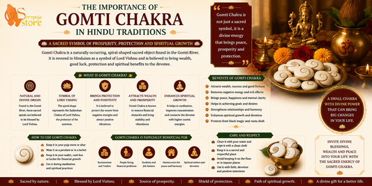 Sacred Gomti Chakra used in Hindu traditions for prosperity, Vastu remedies, spiritual protection, and divine blessings during puja