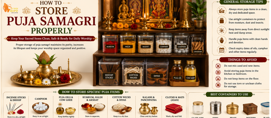 how to store puja samagri properly