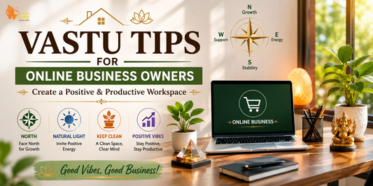 Modern home office designed according to Vastu principles for online business success.