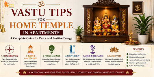 Beautiful home temple in an apartment designed according t