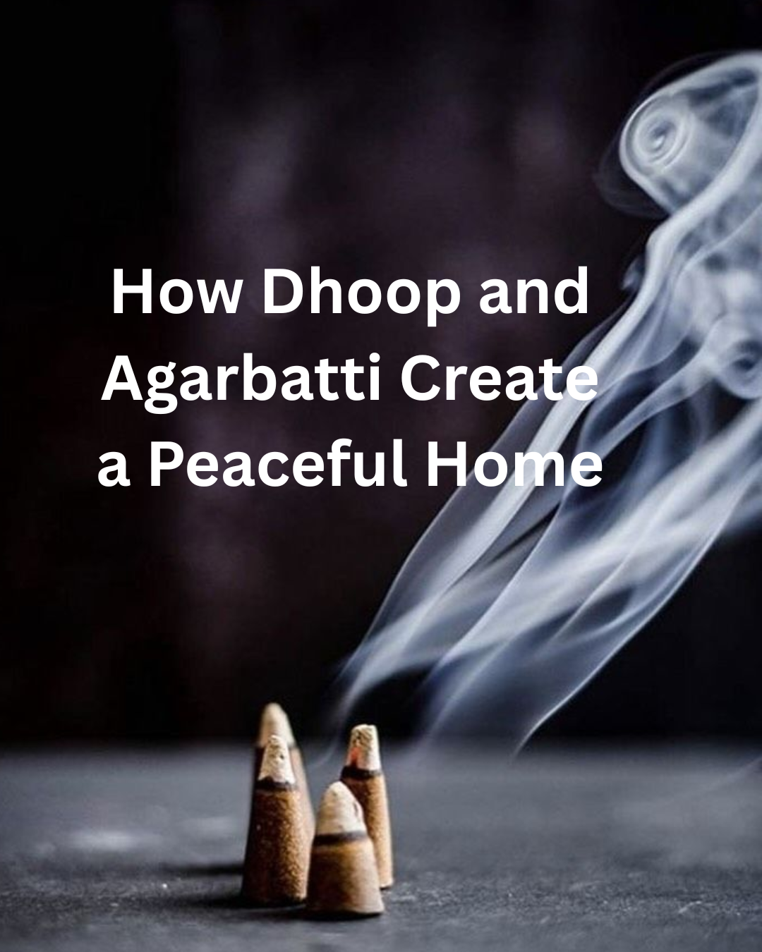 Dhoop and agarbatti burning in home temple for peaceful atmosphere