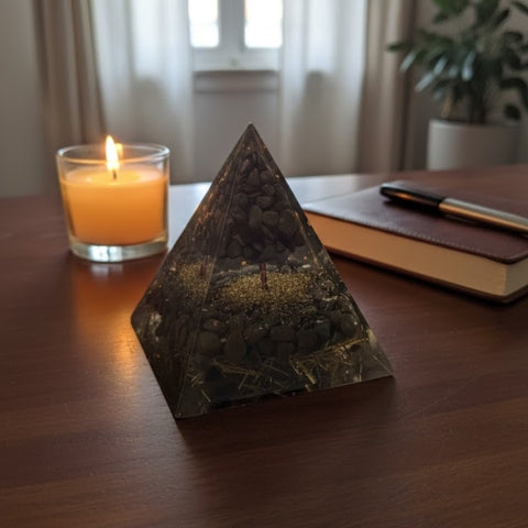 Black Tourmaline Orgone Pyramid
