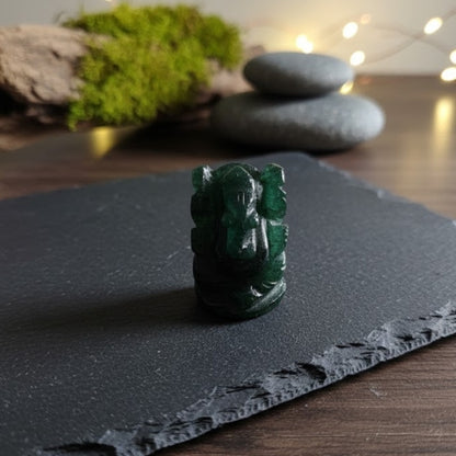 Green Aventurine Ganesha Idol