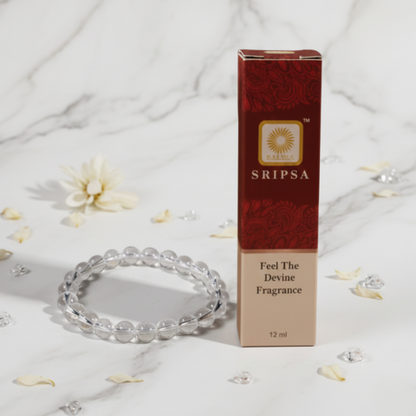 Divine Aura Attraction Combo – Sphatik Energy Bracelet with SRIPSA Fragrance