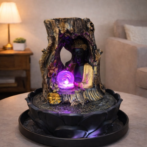 Premium Buddha LED Water Fountain for Home Décor