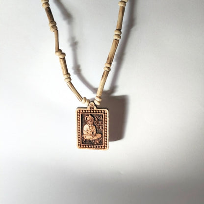 Sacred Tulsi and Wood Mix Sant Kanthi Mala For Mantra with Holy Pendant