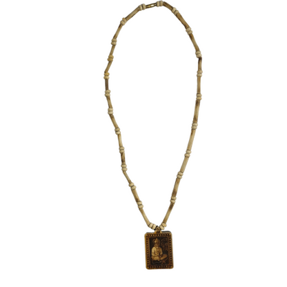 Sacred Tulsi and Wood Mix Sant Kanthi Mala For Mantra with Holy Pendant