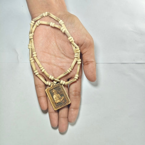 Sacred Tulsi and Wood Mix Sant Kanthi Mala For Mantra with Holy Pendant