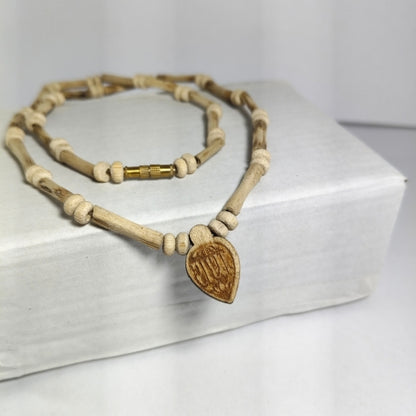 Holy Tulsi and Wood Mix Vishnu Shakti Mala For Mantra