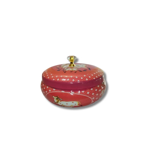 Handcrafted Pink Cow Motif Box