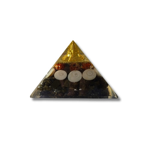 Cowrie Shell Energy Orgonite Pyramid