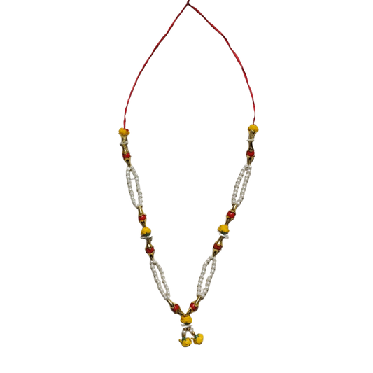 Premium Pearl Beads Decorative Mala with Golden Latkan | Wedding & Festive Garland