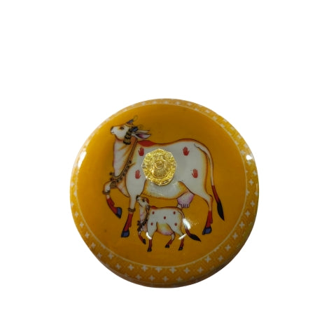 Handcrafted Cow Motif Jewelry Box