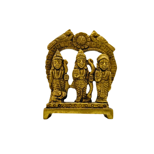 Premium Brass Ram Darbar Statue – Ram Parivar Decorative Idol for Home Mandir & Puja