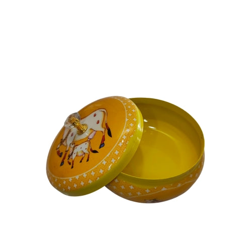 Handcrafted Cow Motif Jewelry Box
