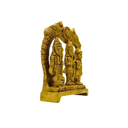 Premium Brass Ram Darbar Statue – Ram Parivar Decorative Idol for Home Mandir & Puja