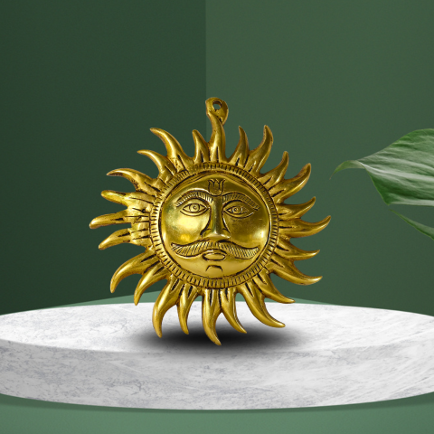 Divya Aditya Brass Idol – Eternal Sun God, Source of Energy & Light