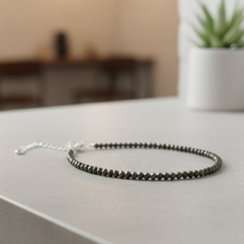 Pure Pyrite Healing Anklet – Energy of Money & Power