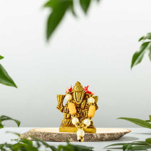 Divine Vighnaharta Ganesha Brass Idol – Remover of Obstacles & Bestower of Success