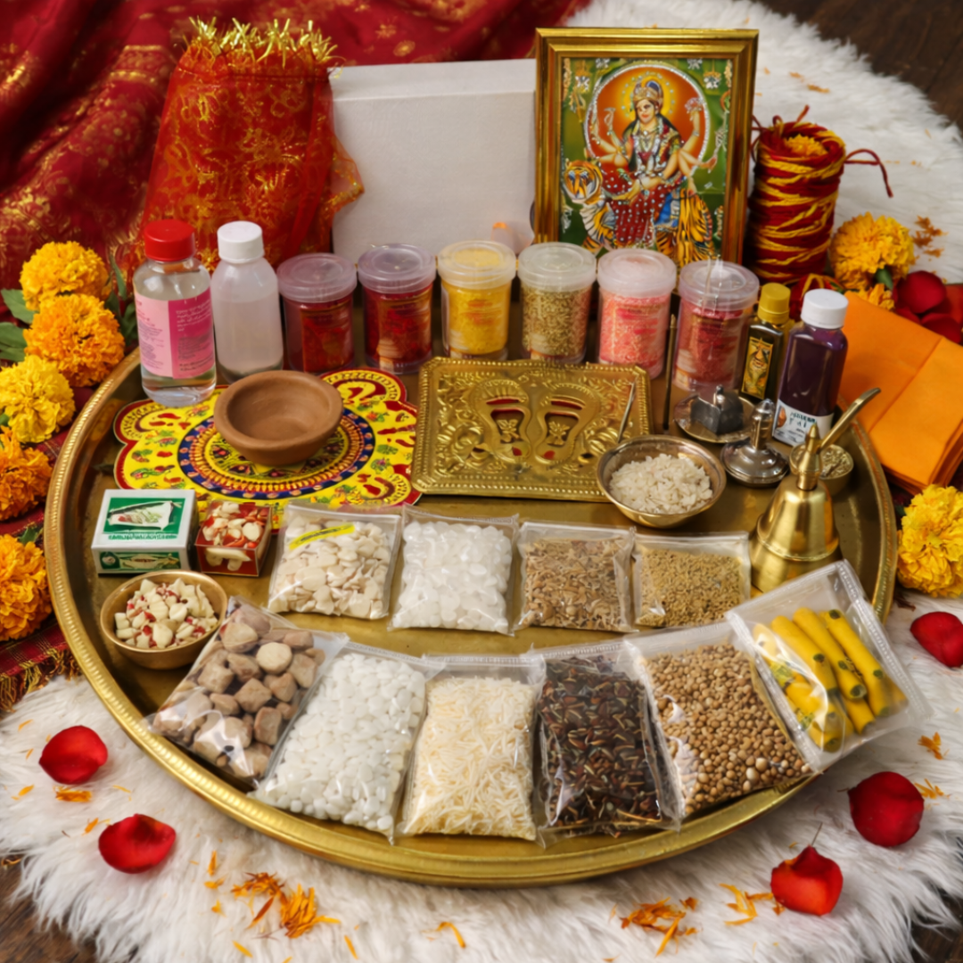 Premium Complete Pooja Kit with Thali Essentials