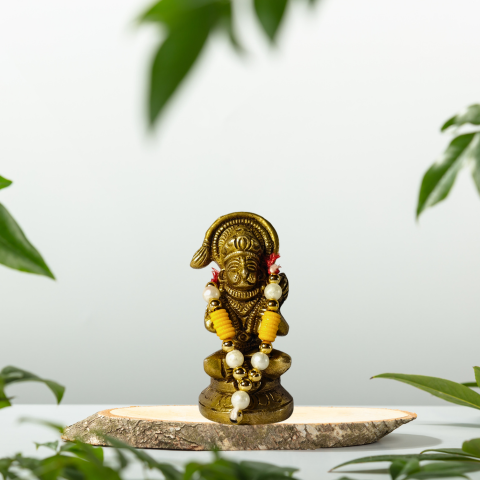 Pawanputra Hanuman Brass Idol – Guardian of Faith & Bravery