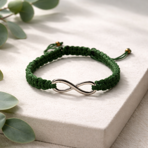 Green Infinity Bracelet