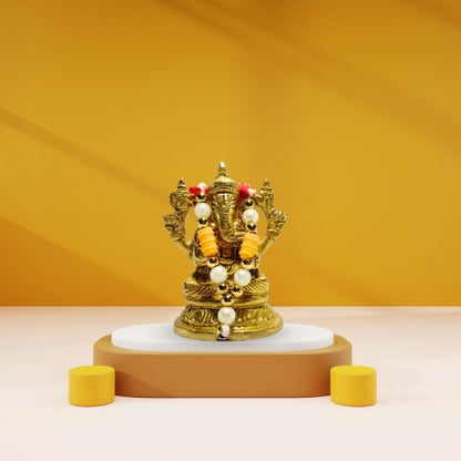 Divine Siddhivinayak Brass Ganesh Idol – Blessings of Wisdom & Prosperity