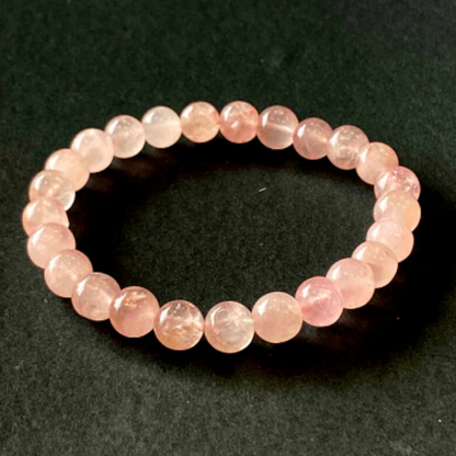 100% Genuine Rose Quartz Love Harmony Bracelet