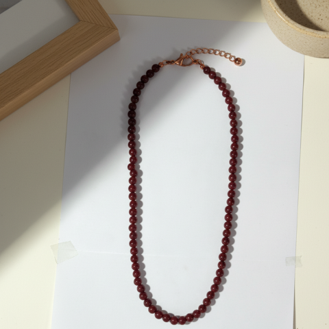 Royal Crimson Crystal Mala – Energy & Protection