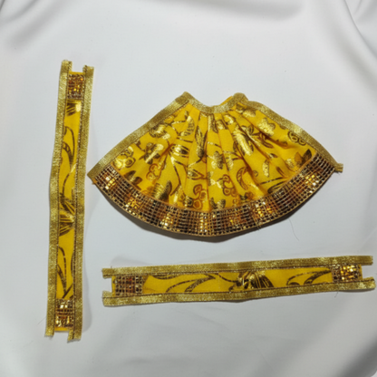 Elegant Vishnu Lakshmi Vastra – Decorative Golden Border Ensemble