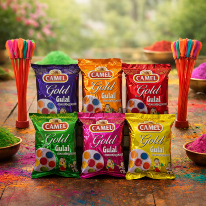 Royal Rangotsav Holi Gift Hamper – 6 Premium Gulal with Water Balloon Pack