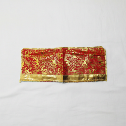 Divine Lakshmi Narayan Poshak – Royal Golden Red Ensemble