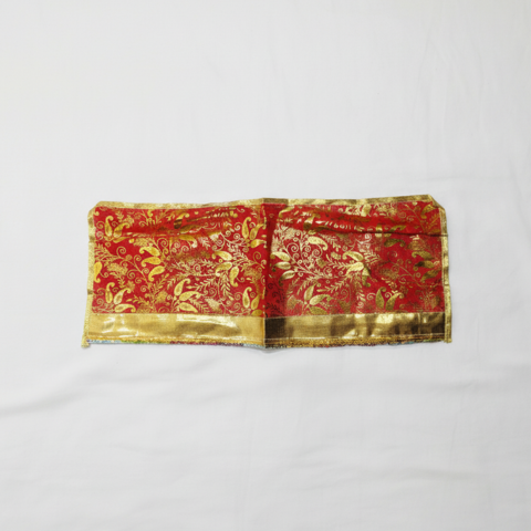 Divine Lakshmi Narayan Poshak – Royal Golden Red Ensemble
