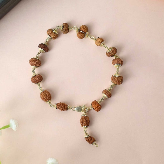 1 to 14 Face Rudraksha Bracelet with Silver Capping