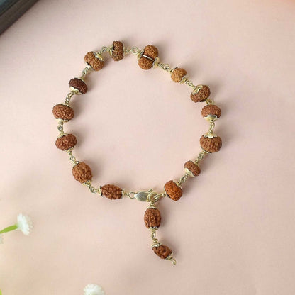 1 to 14 Face Rudraksha Bracelet with Silver Capping