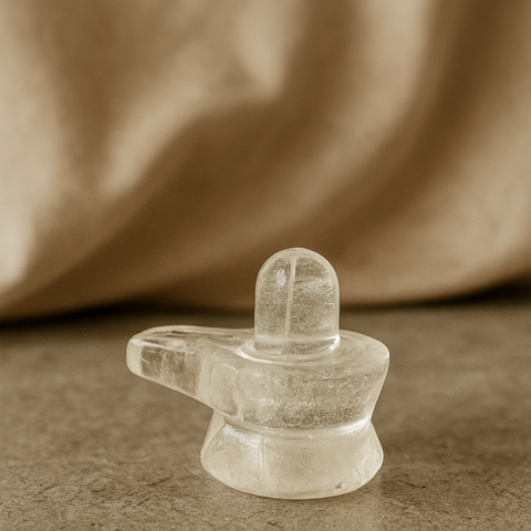 Divine Energy Clear Quartz Sphatik Shivling