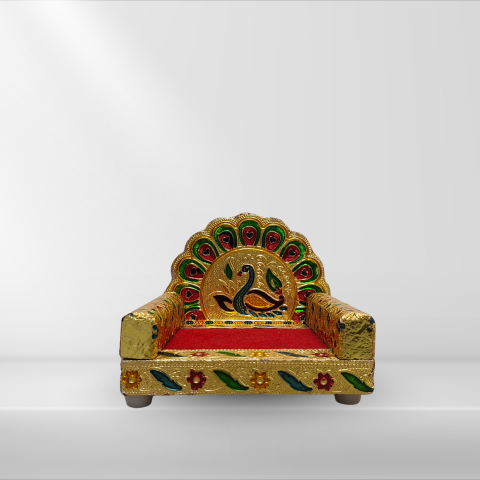 Peacock Design Decorative Singhasan for Idols