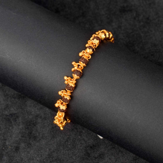 Gold Plated Rudraksha Bracelet for Women (Combo)