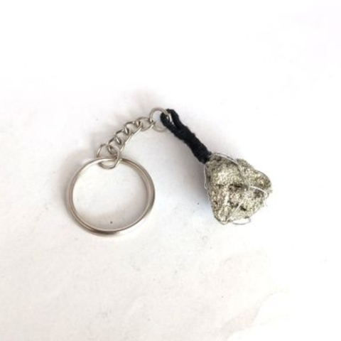 Fortune Magnet Pyrite Stone Keyring