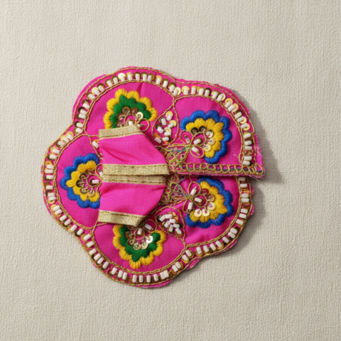 Sacred Lakshmi Vastra – Multicolor Round Design Ensemble