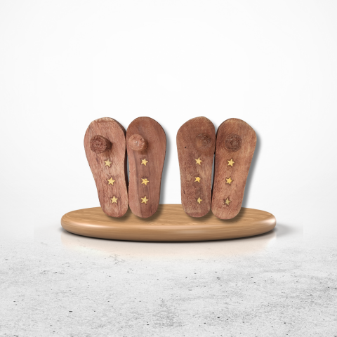 Pure Wooden Charan Paduka – Holy Temple Accessory
