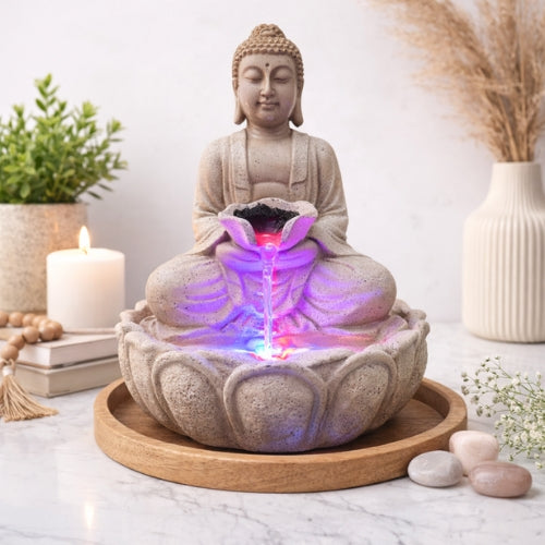 Meditating Buddha Water Fountain in Dhyana Mudra